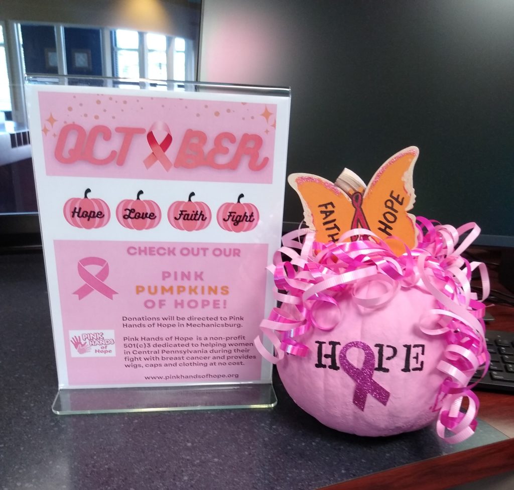 Breast Cancer Awareness Month _pink pumpkin image