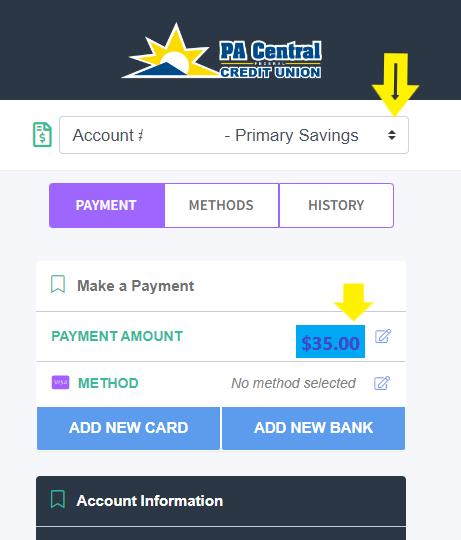 E-ZPay payment screen image