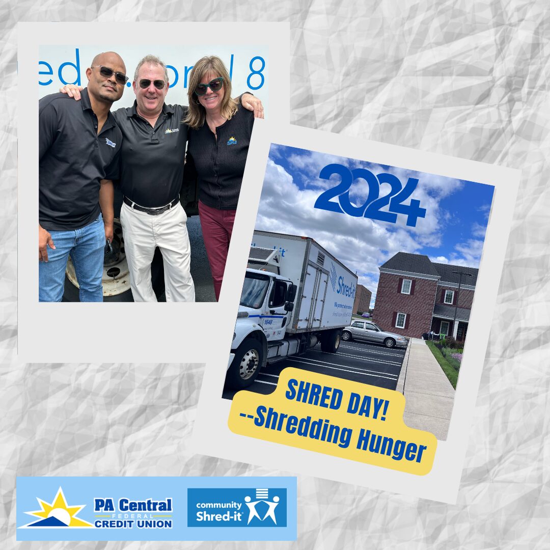 Shredding Hunger Shred Day Events 2024 PA Central Federal Credit Union
